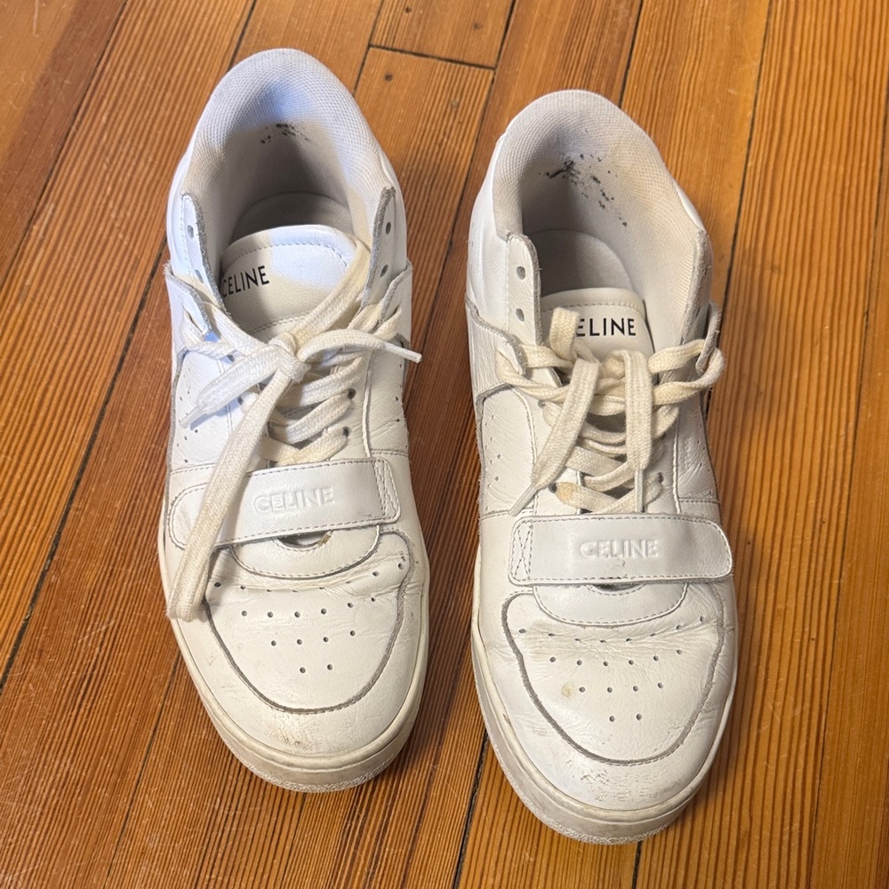 Celine  Classic White Sneakers